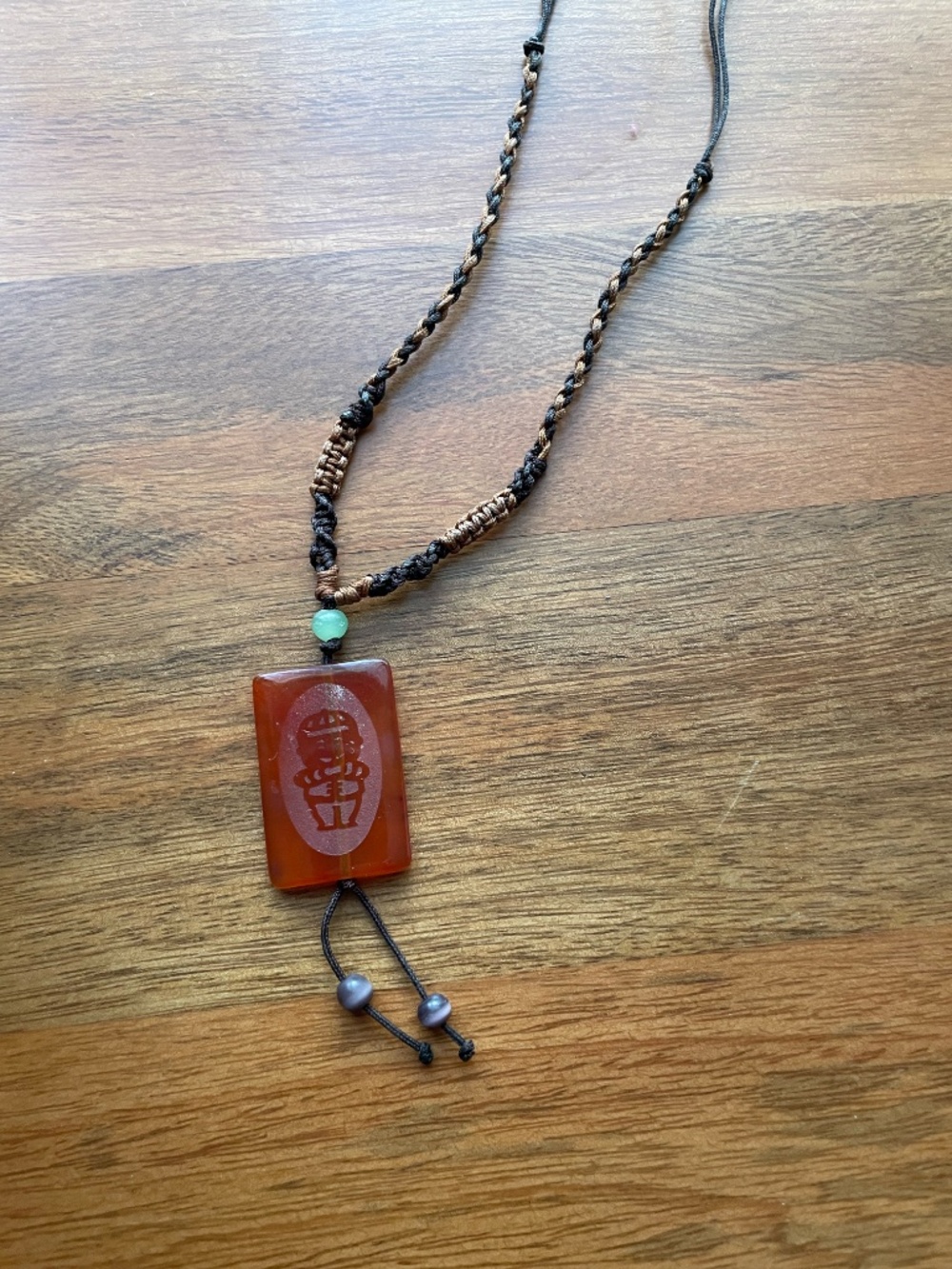 Rectangular Carnelian Charm - Picture 2 of 7